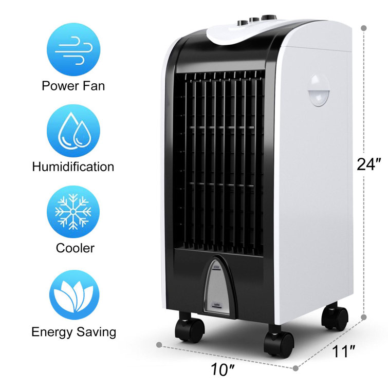 Giantex Evaporative Air Cooler, Portable Cooling Fan W/humidifier For